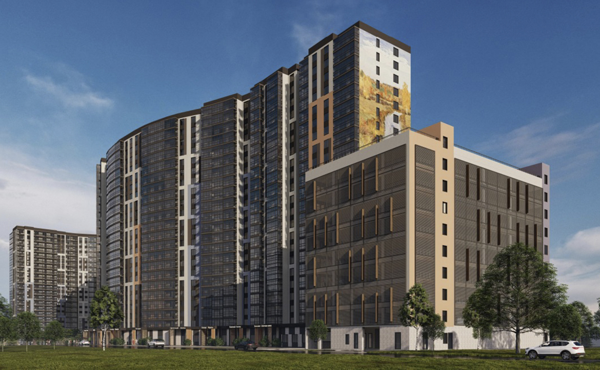 ЖК Левитан — фасады с цветовыми акцентами