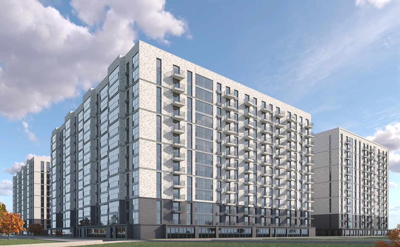 Благоустройство ЖК RESPECT — дворы на стилобатах, ландшафтный дизайн